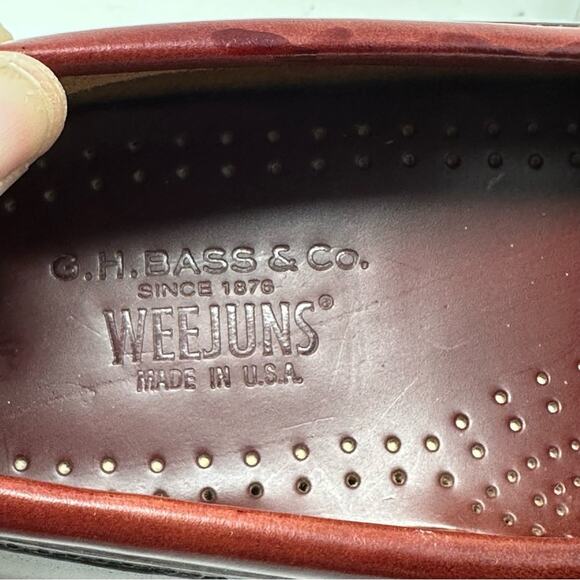 G.H. Bass Weeguns Loafers NARROW WIDTH - Cognac or Wine - Picture 7 of 9